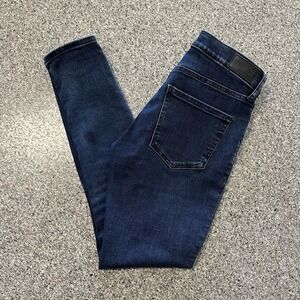 Express Jeans Womens 6R 29x28 Ankle Legging Mid Rise Blue Denim Stretch